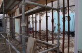 Travaux de la bibliothèque au mois d'octobre 2021