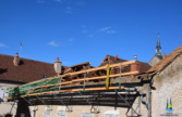 Enlèvement de la toiture du bâtiment annexe