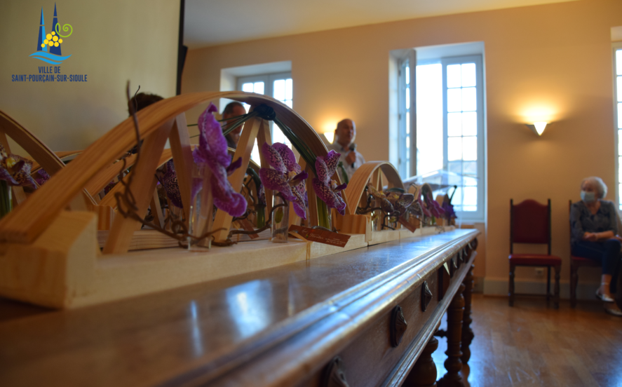 Composition florale de récompense aux habitants récompensés