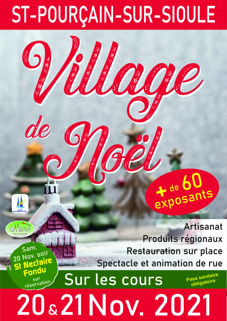 Affiche du village de Noël 2021