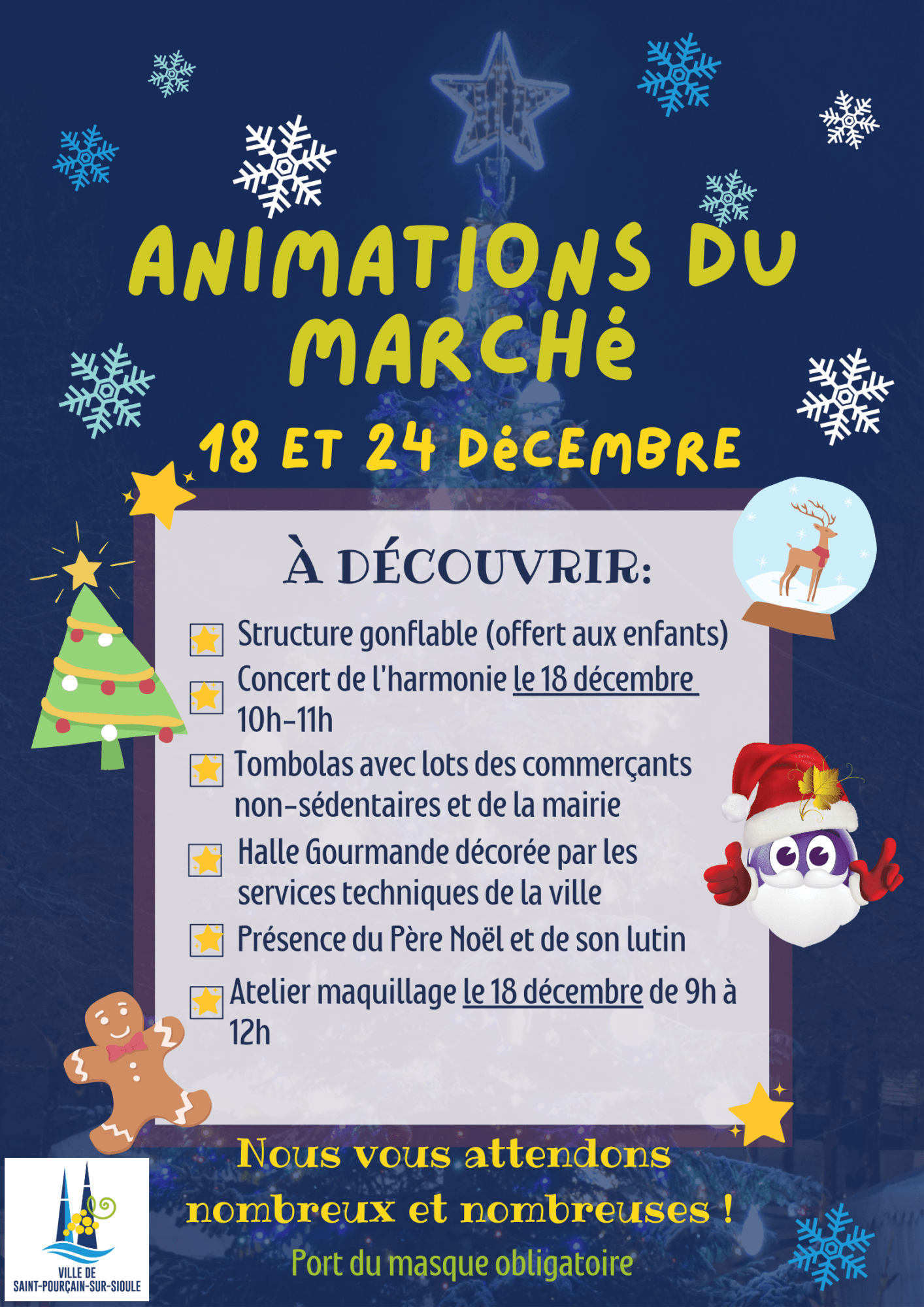 Animations du marché le 18 et 24 décembre