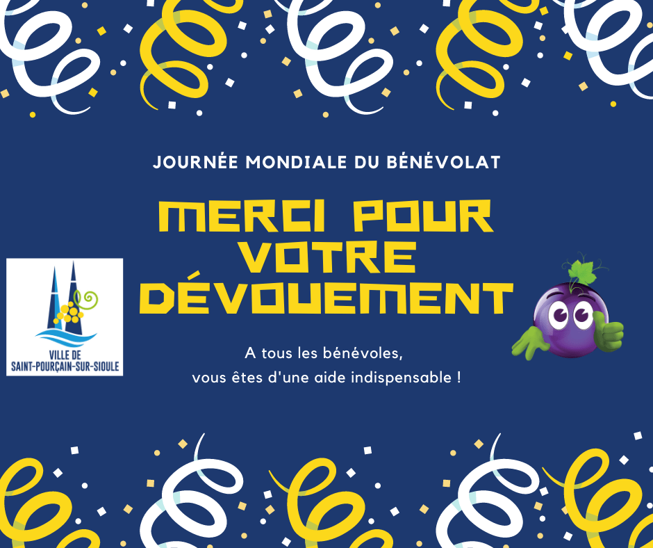 Remerciements Journée Mondiale du bénévolat