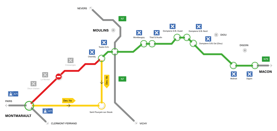 Déviation RN79 – Du 24 au 28 janvier