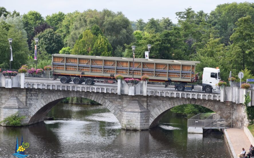 Arrivée de la nouvelle passerelle le 24 août 2021