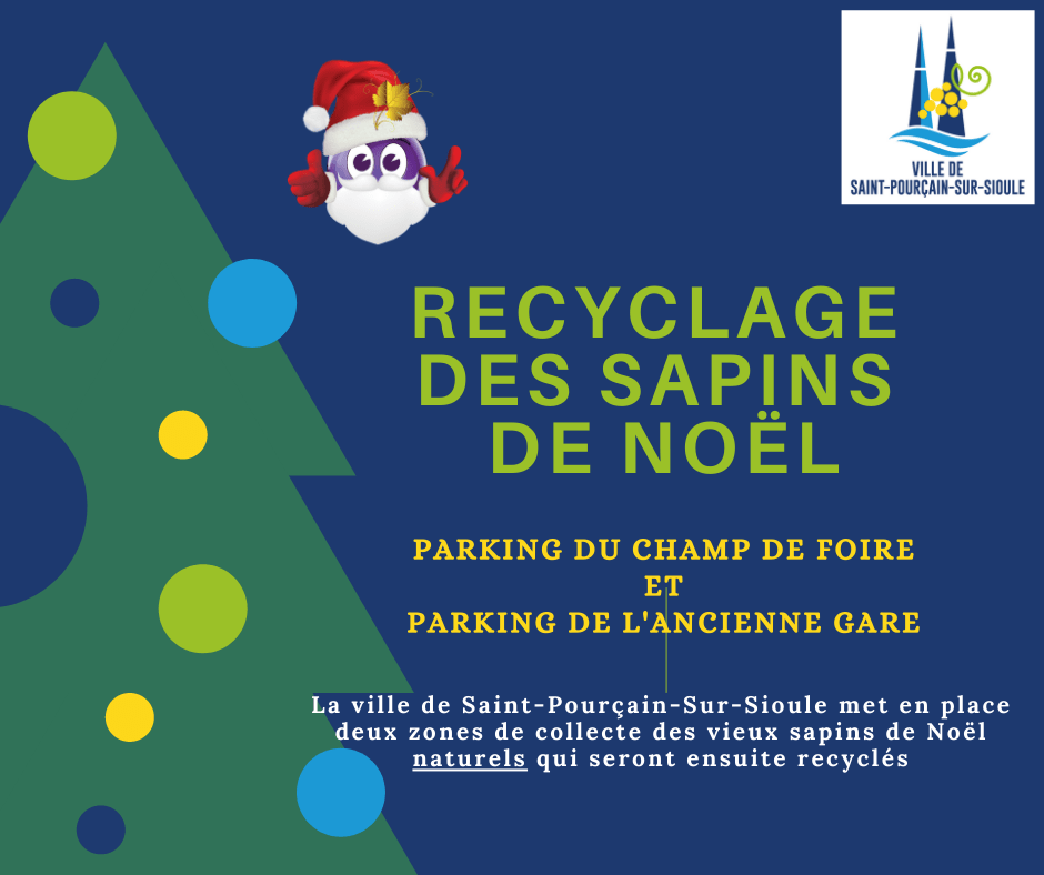 Affiche recyclage des sapins de noel 2021