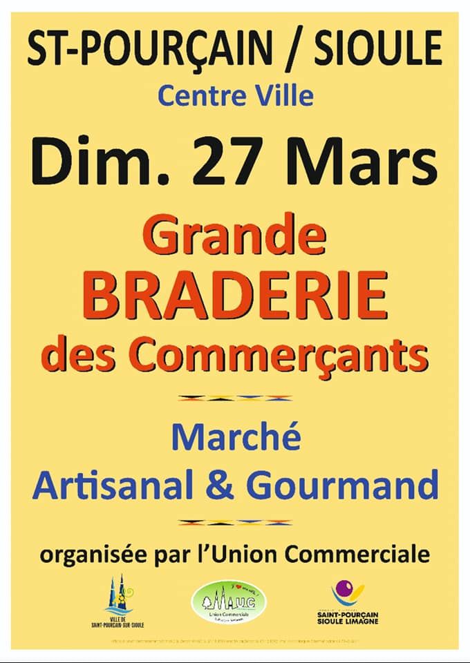 Grande Braderie des commerçants - Ville de Saint-Pourçain-Sur-Sioule