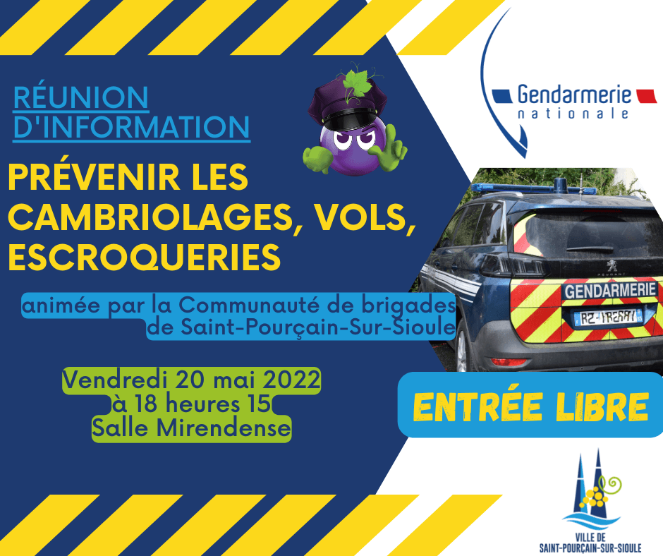 Affiche prévention cambriolages