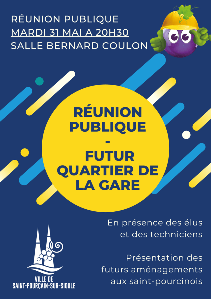 Affiche réunion publique futur quartier de la gare