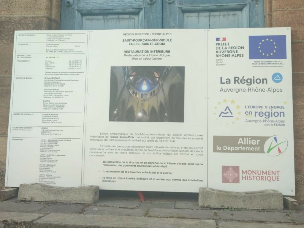 Panneau de chantier tranche 1
