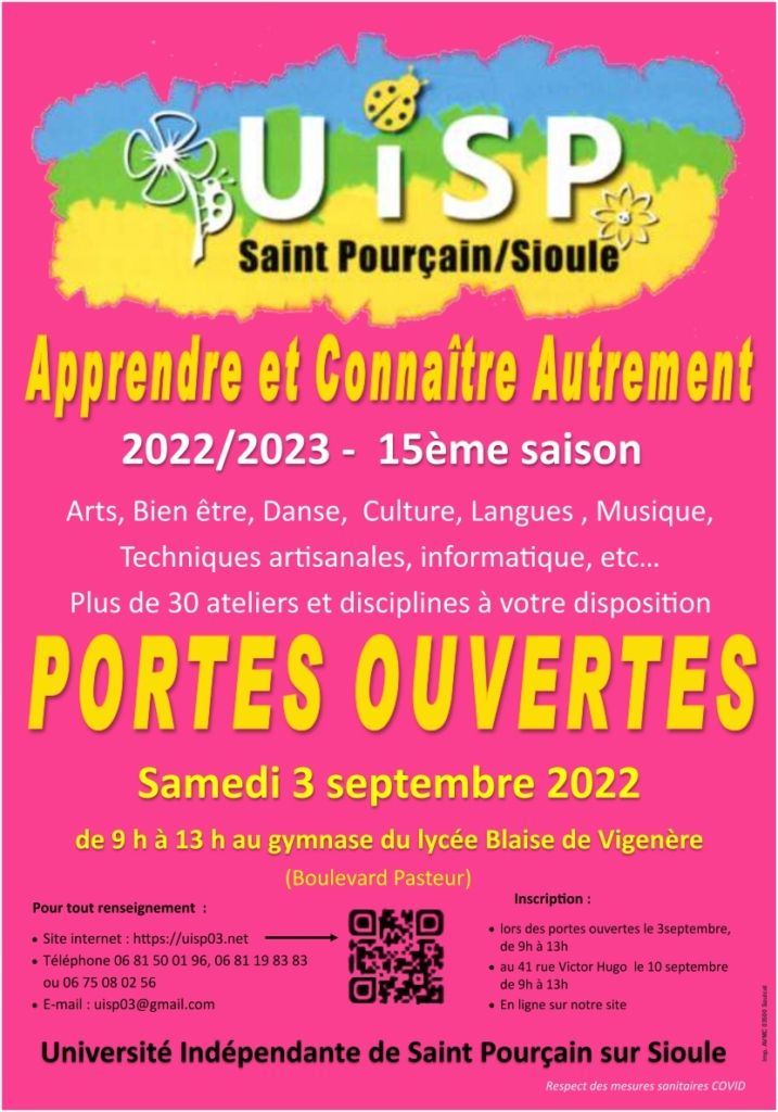 Affiche portes ouvertes université indépendante