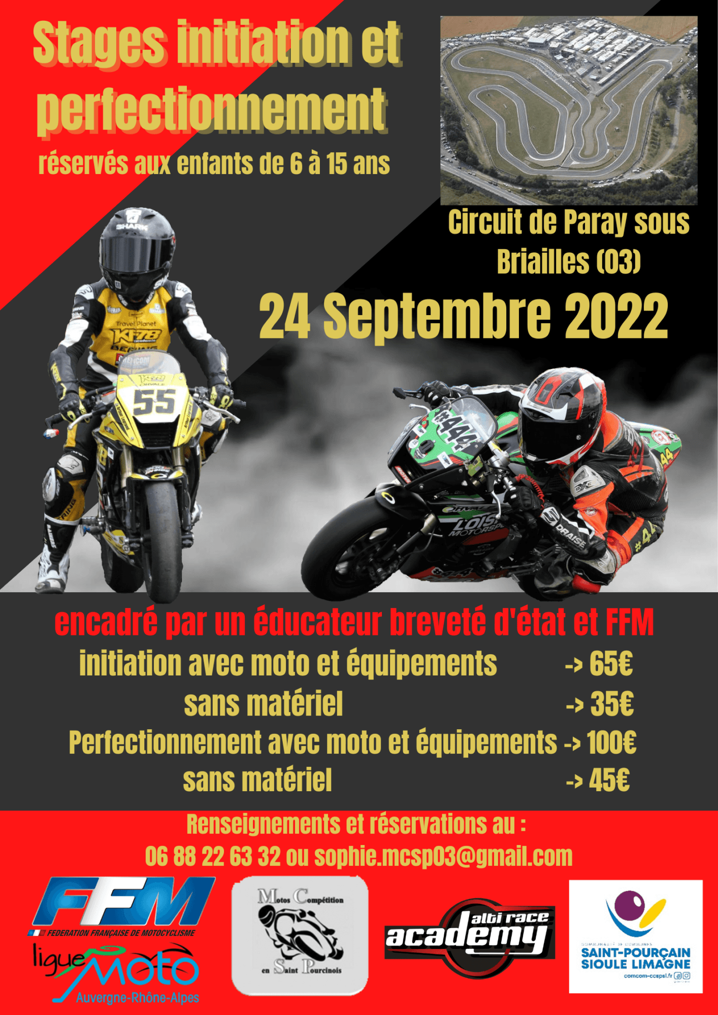 Stage de moto enfants et ados