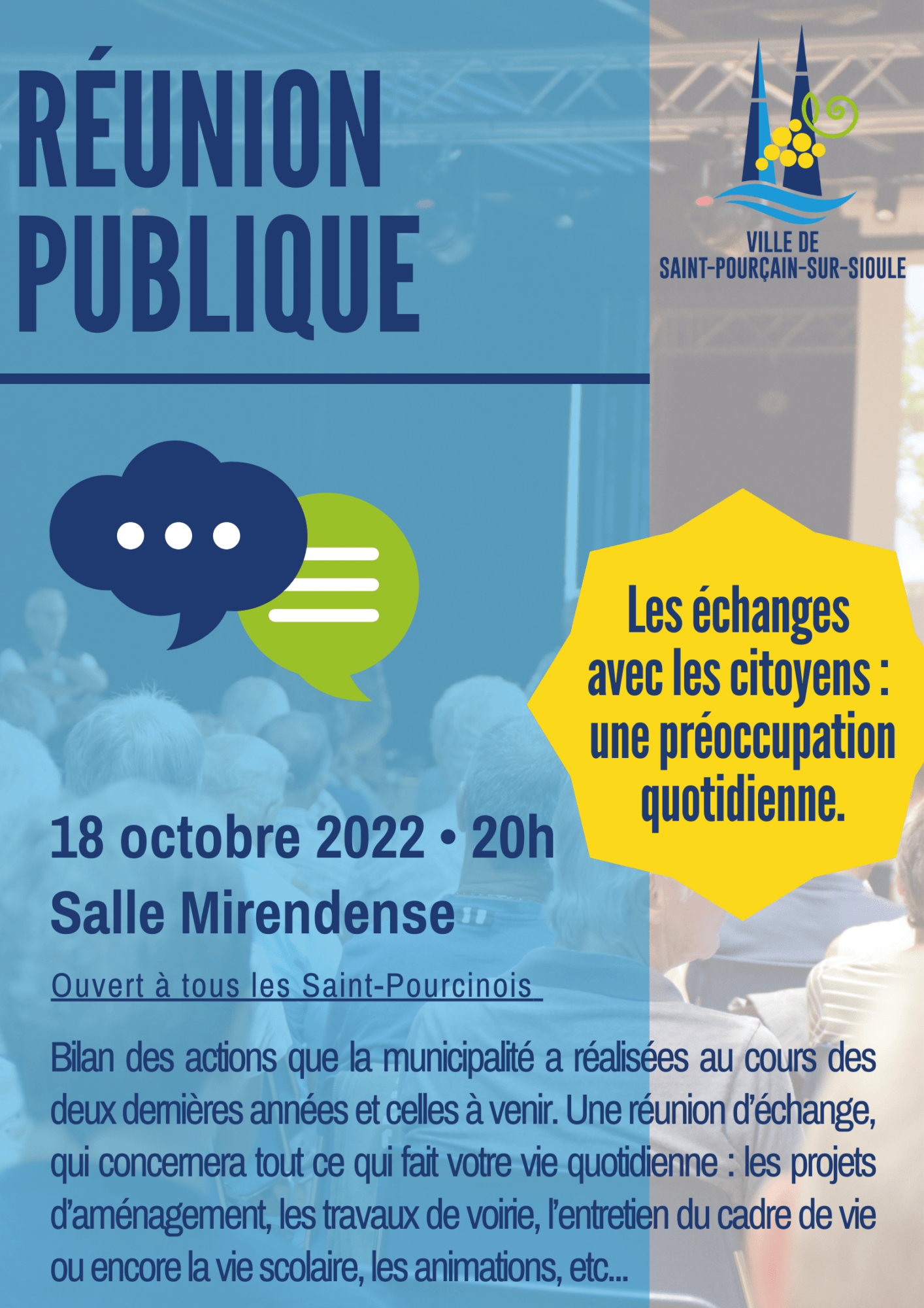Réunion publique – 18 octobre
