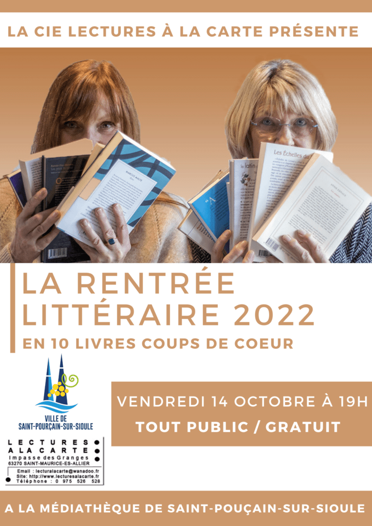 Affiche la rentrée littéraire 2022