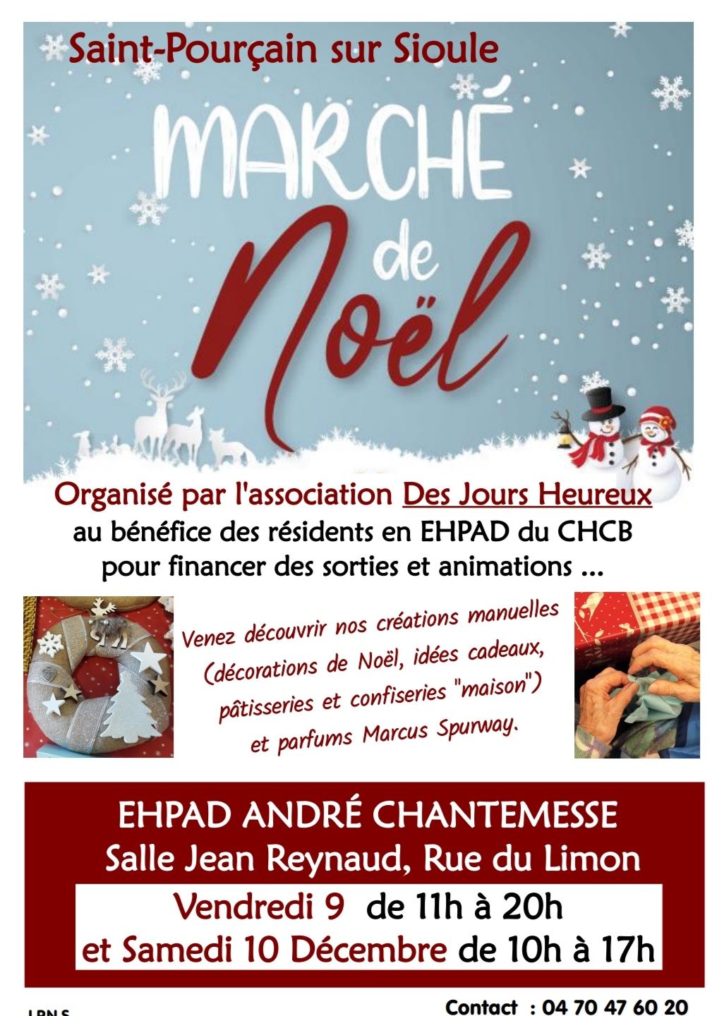 Marché de Noël de l’association « Des jours heureux »