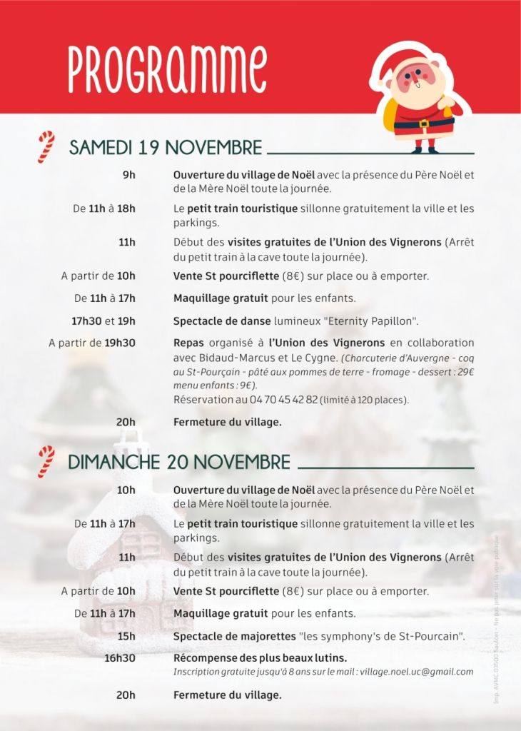 Programme marché de Noël 2022