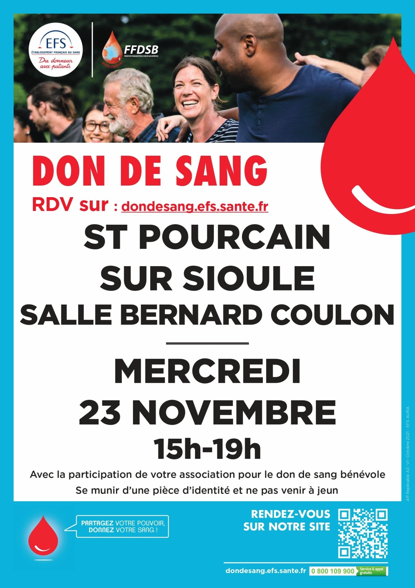 Don du sang – 23 novembre