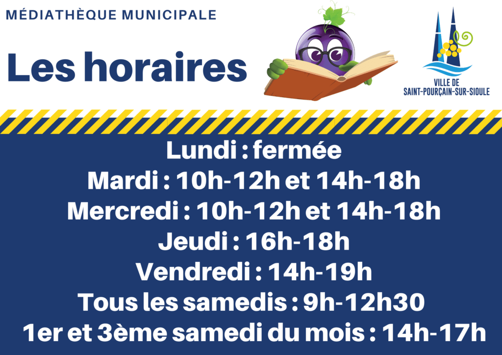 Horaires médiathèque 2023