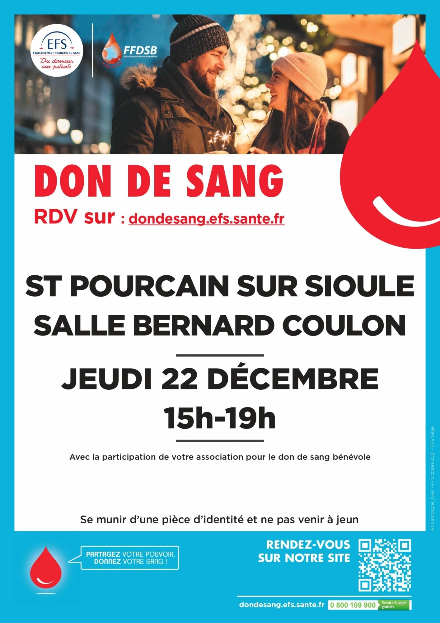 Don du sang – 22 décembre