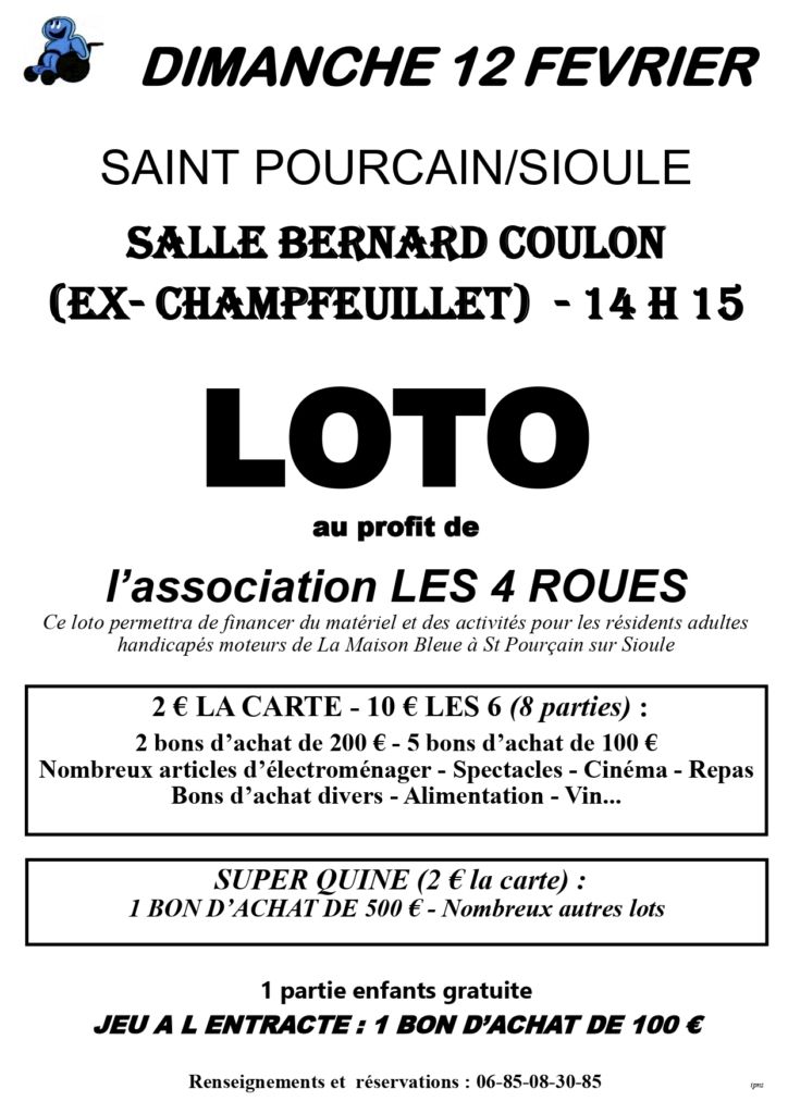 Affiche Loto 4 roues février 2023