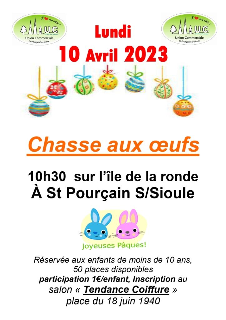 Affiche chasse aux oeufs 2023