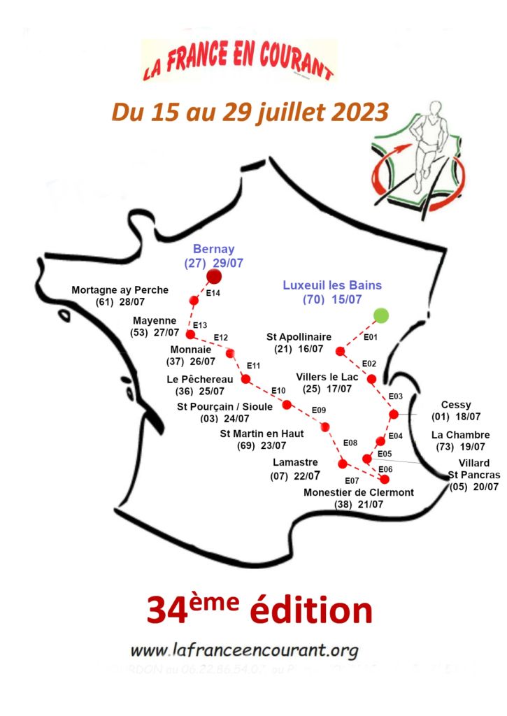 France en courant parcours 2023