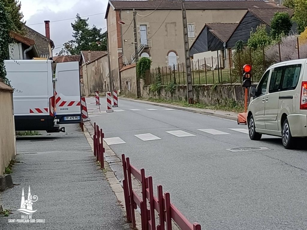 Travaux sécurité piétonne rue des fossés 28 août 2023