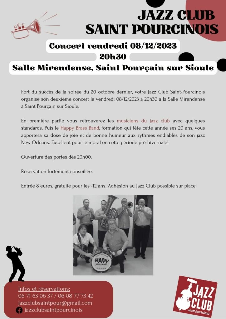 Affiche Jazz Club Saint-Pourcinois