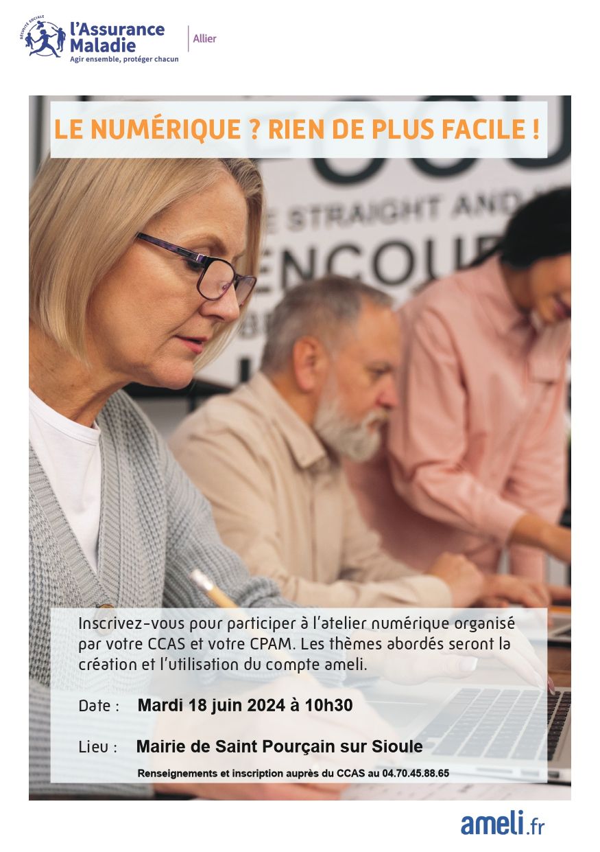 Atelier numérique de la CPAM et du CCAS