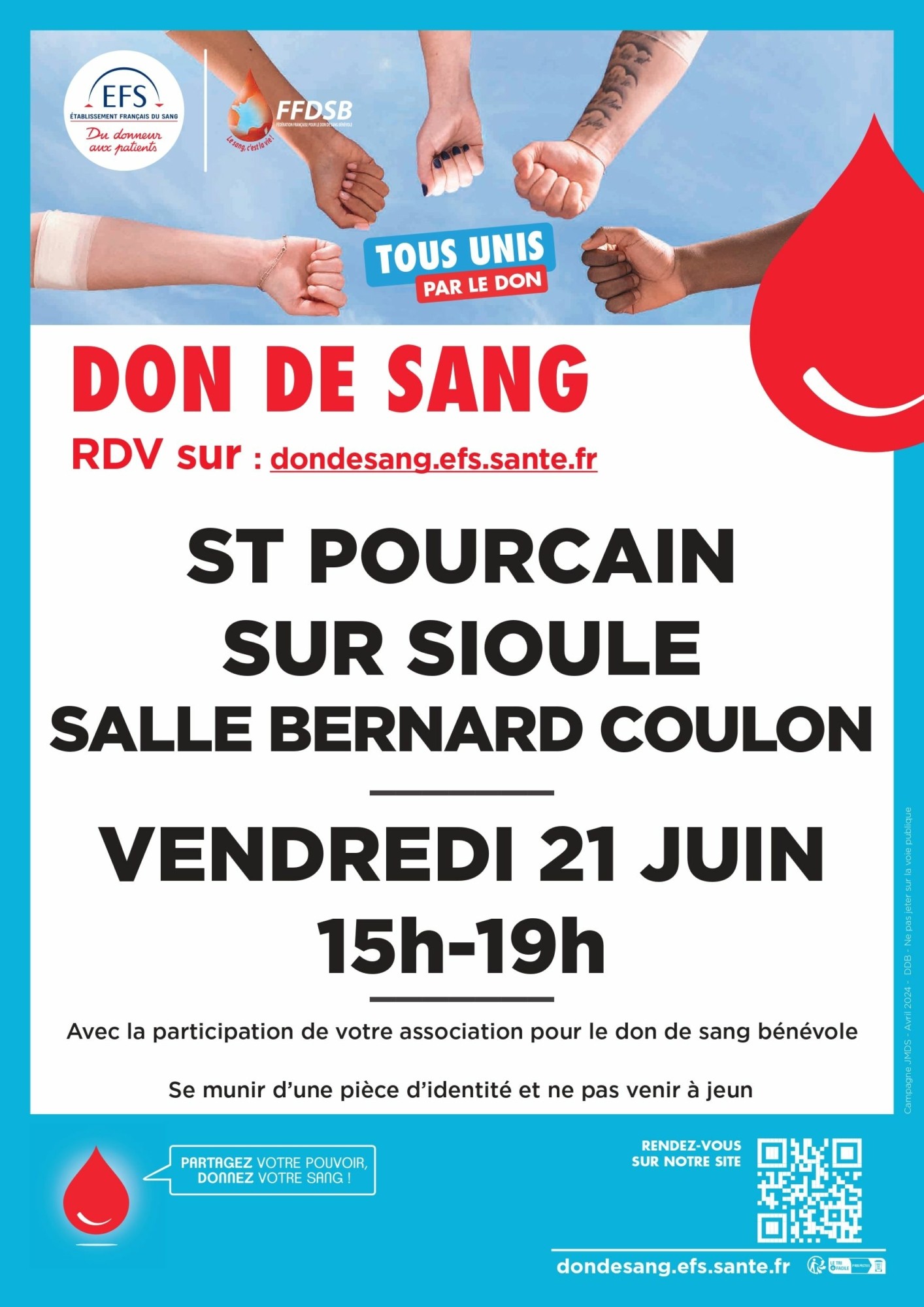 Don du sang – vendredi 21 juin