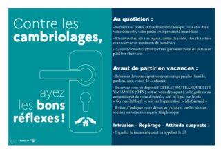 Prévention des cambriolages en été