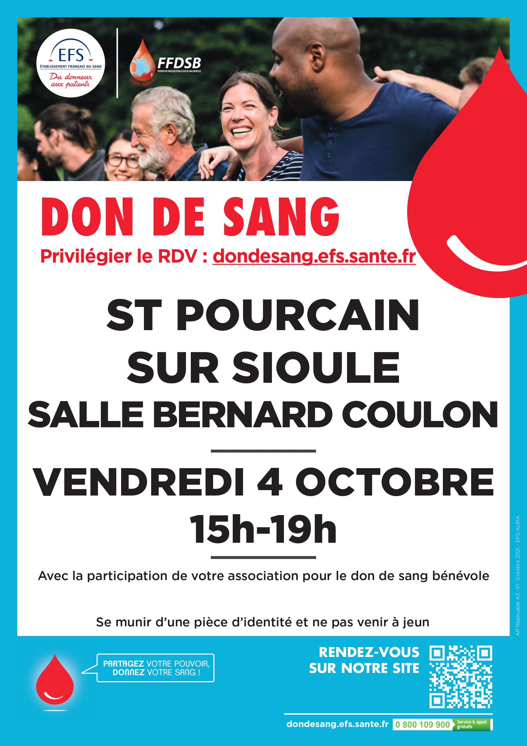 Don du sang – vendredi 4 octobre