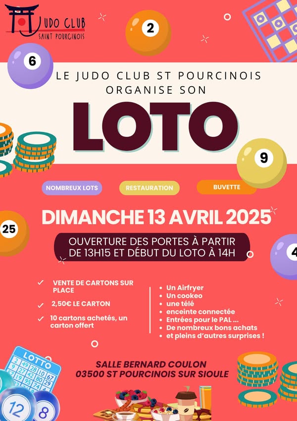Loto du Judo Club saint-pourcinois