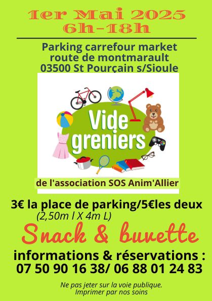 Vide greniers de SOS Anim’Allier