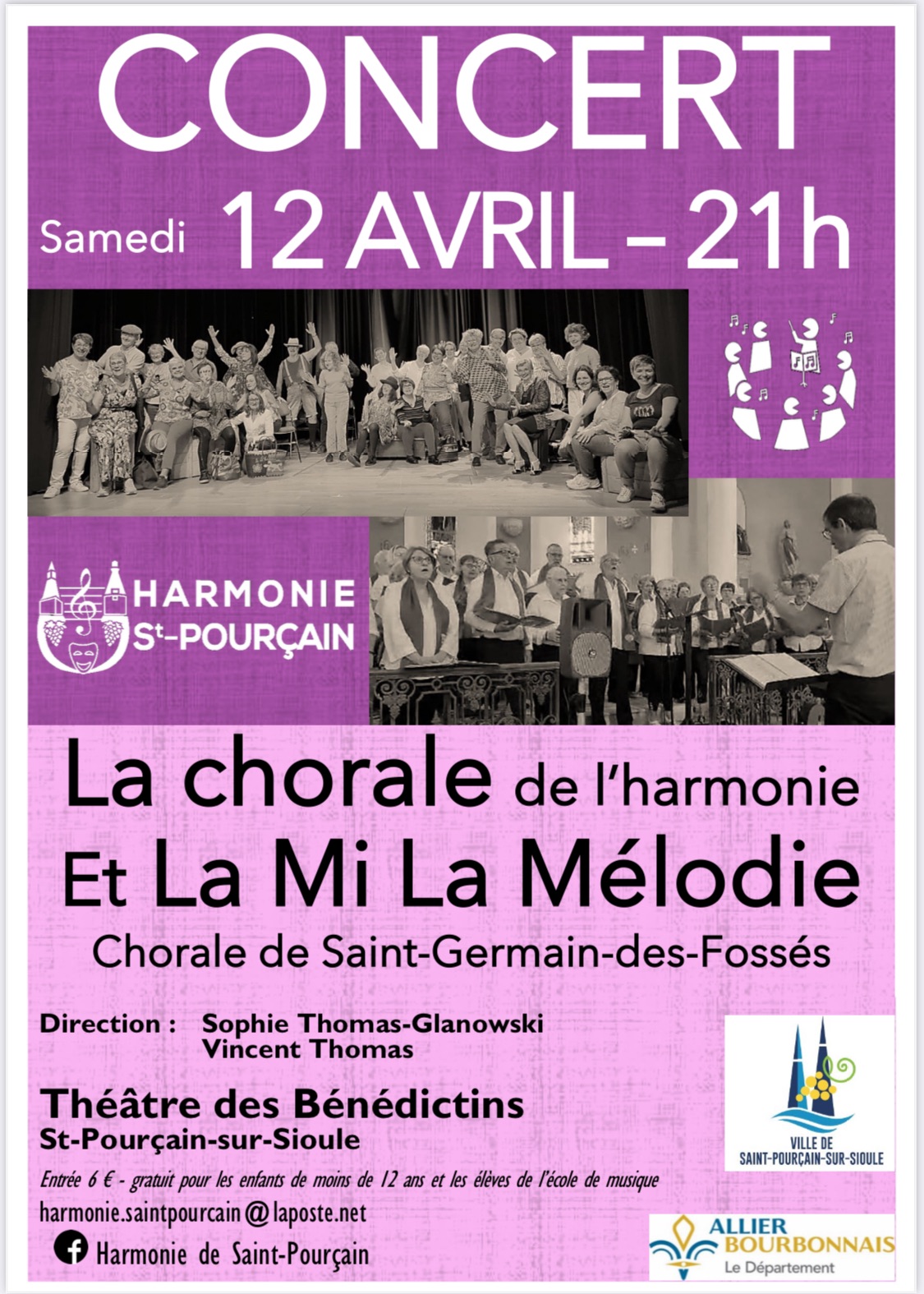 Concert de la chorale de l’harmonie de Saint-Pourçain