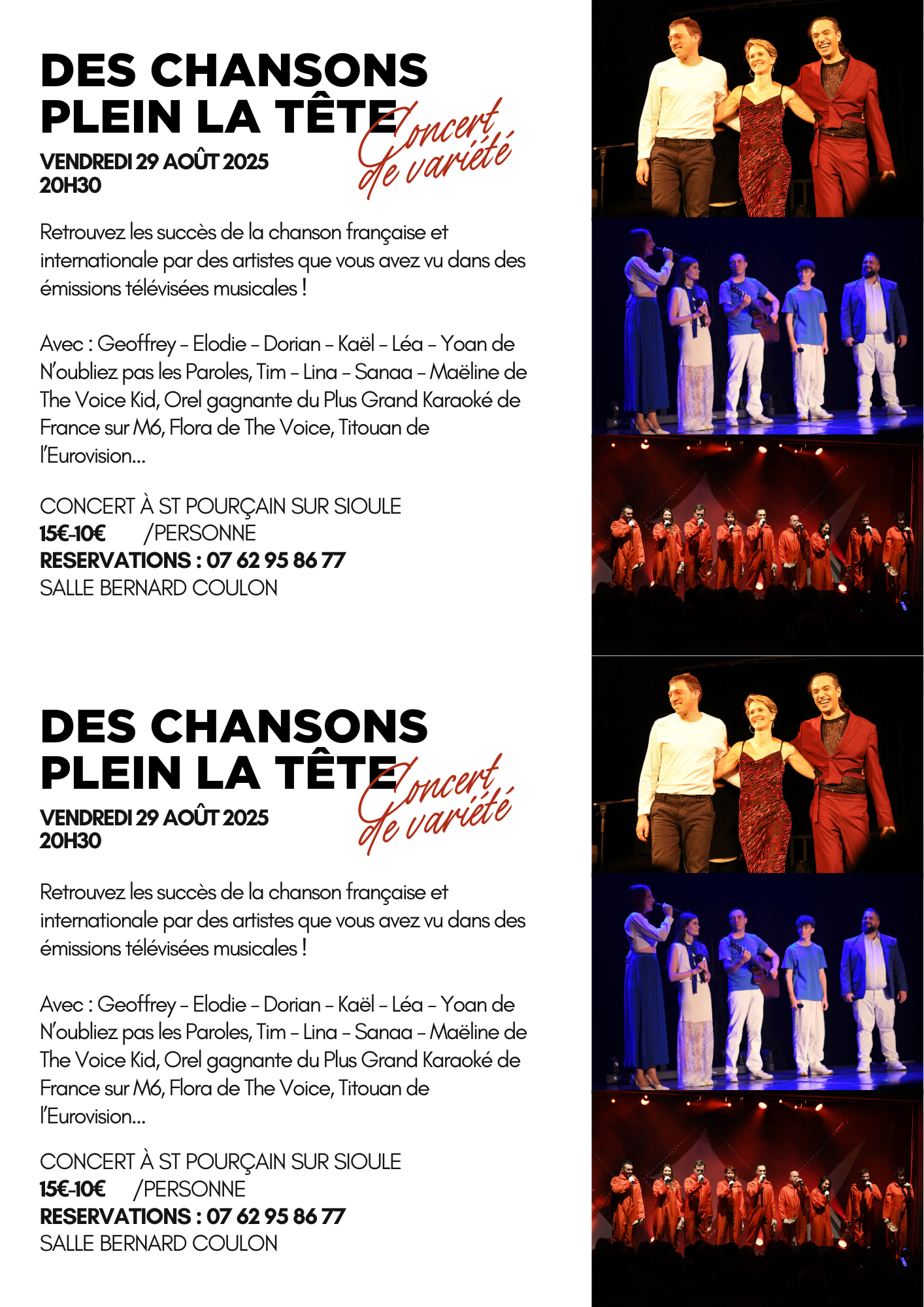 Concert « Des chansons plein la tête »