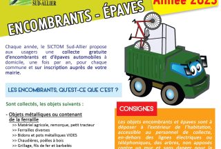 Collecte des encombrants et épaves par le SICTOM Sud-Allier