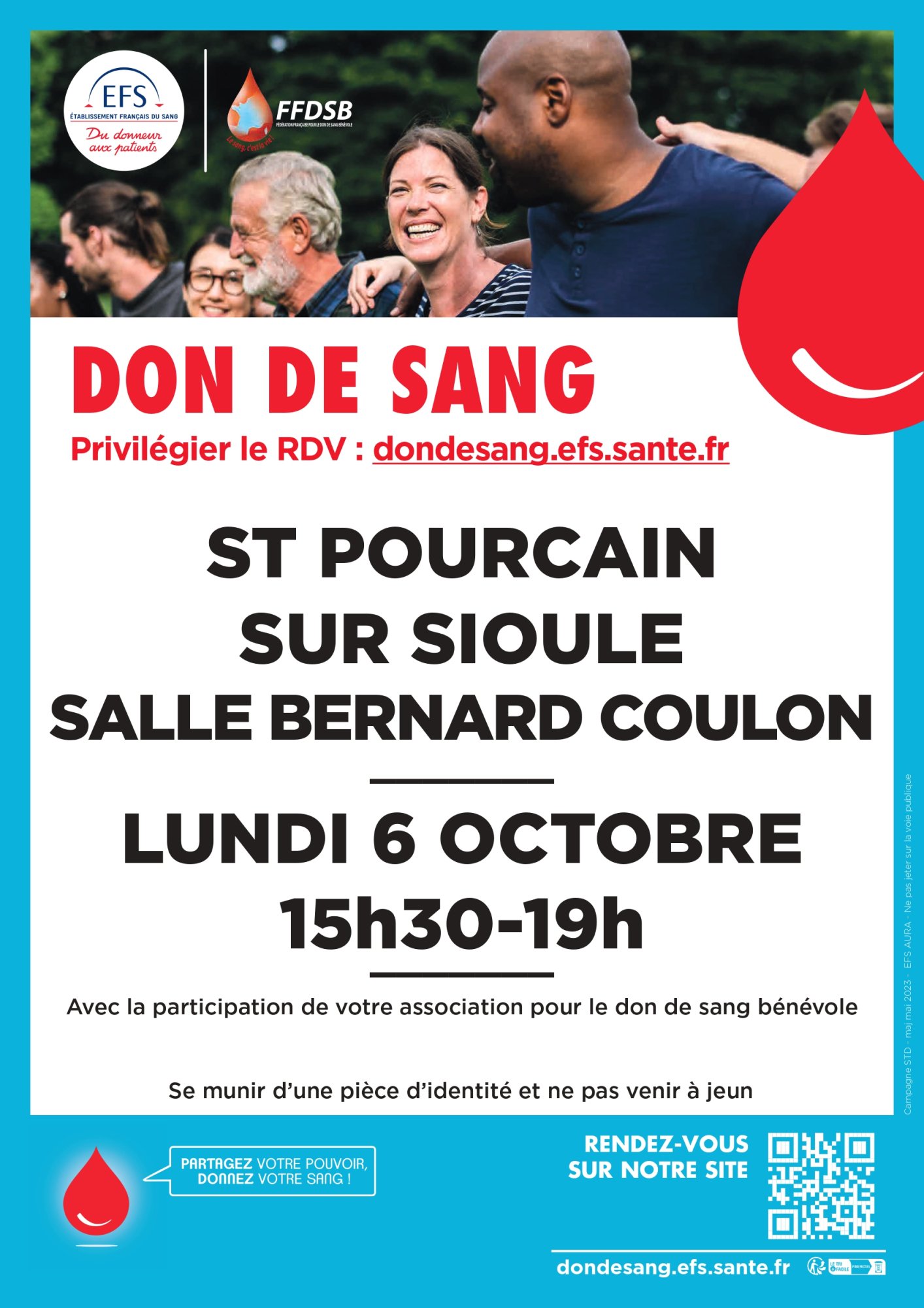 Don du sang – lundi 6 octobre