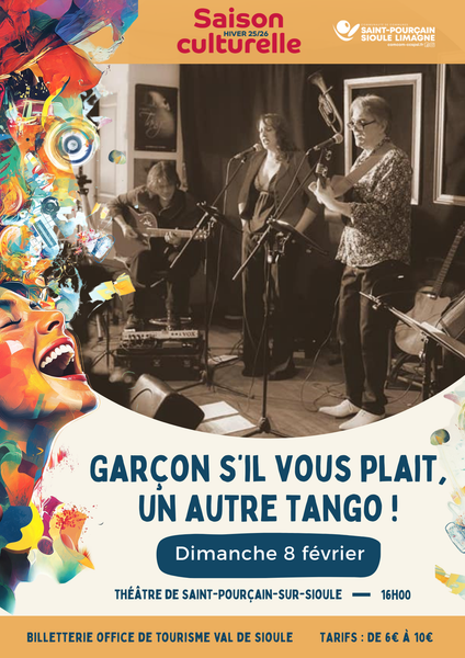 Concert « Garçon s&rsquo;il vous plait, un autre tango ! »