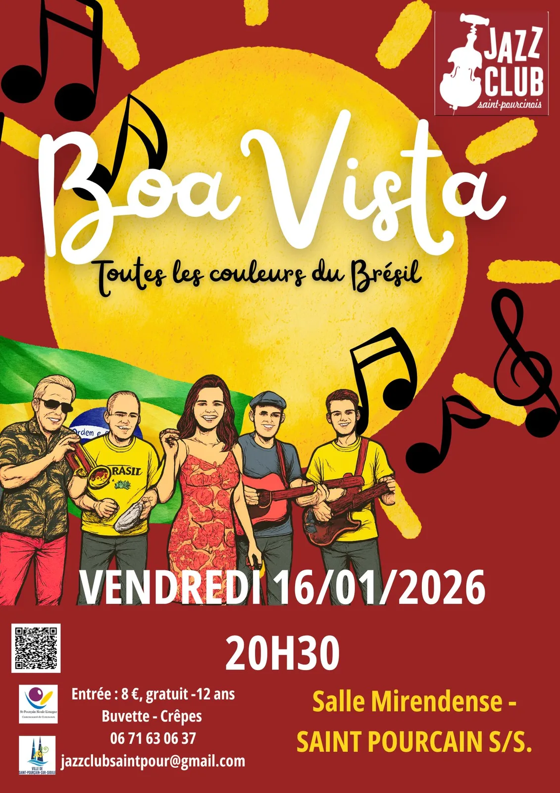 Concert « Boa Vista » du Jazz Club Saint-Pourcinois