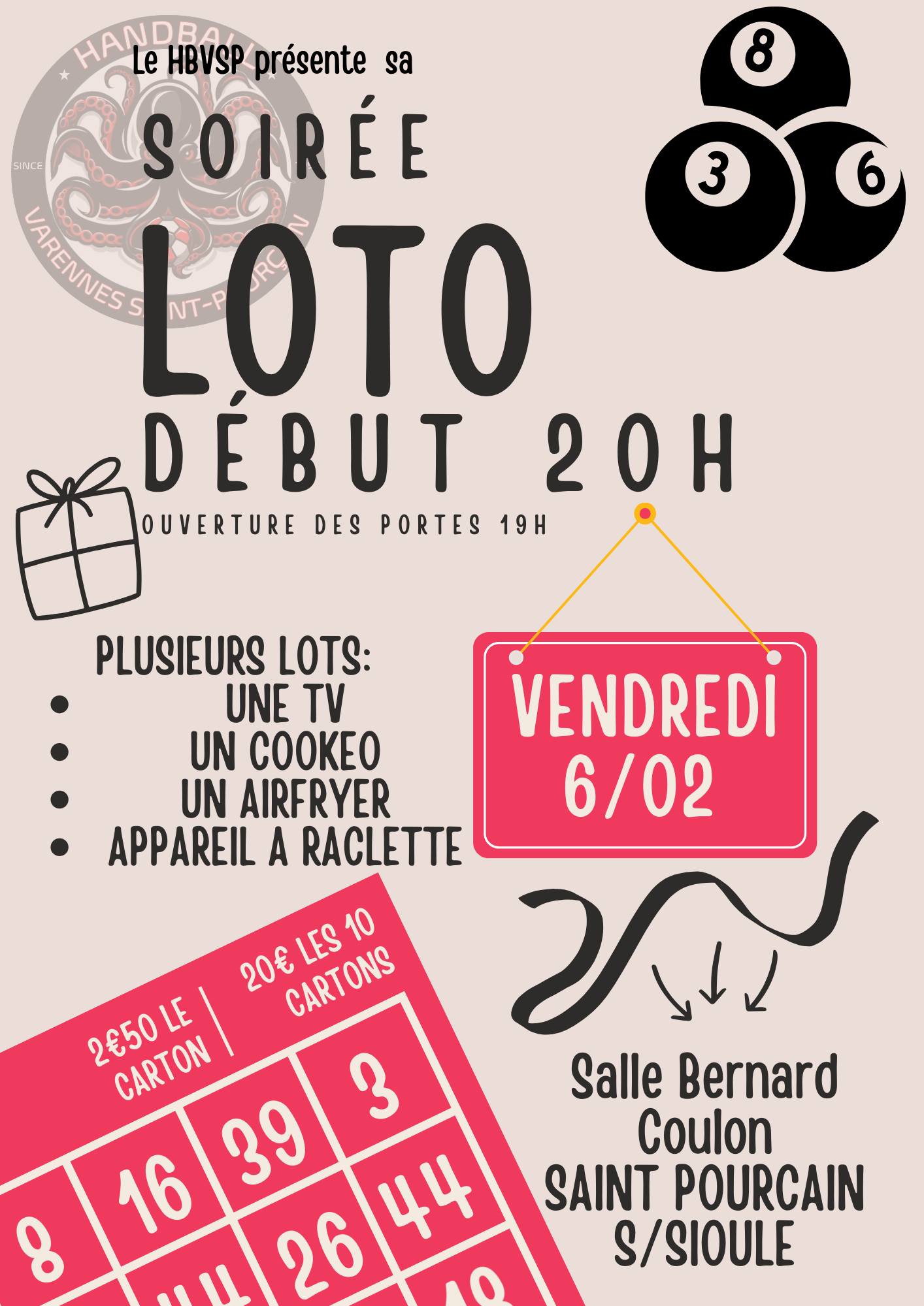 Loto du Handball Varennes Saint-Pourçain