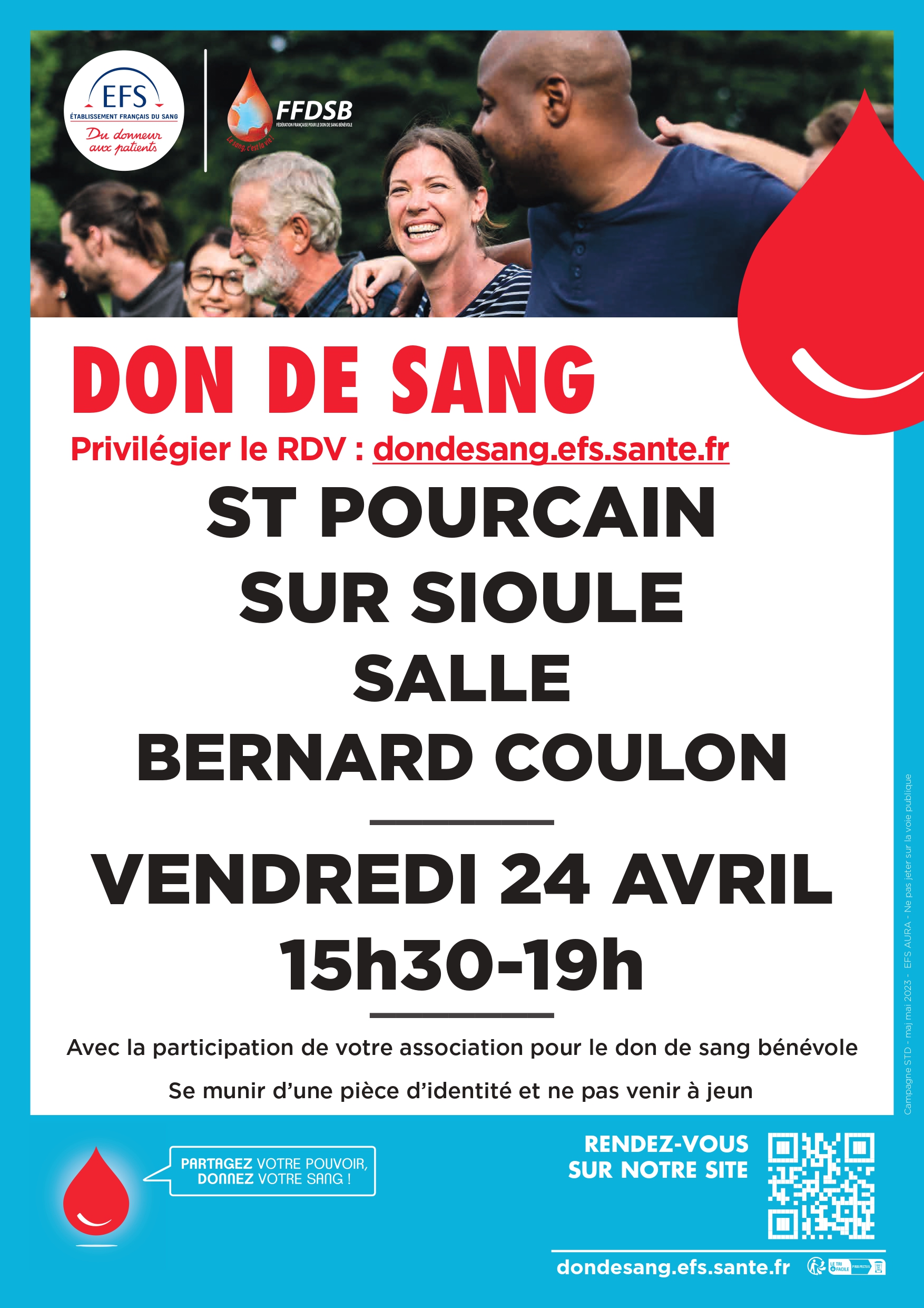 Don du sang – vendredi 24 avril