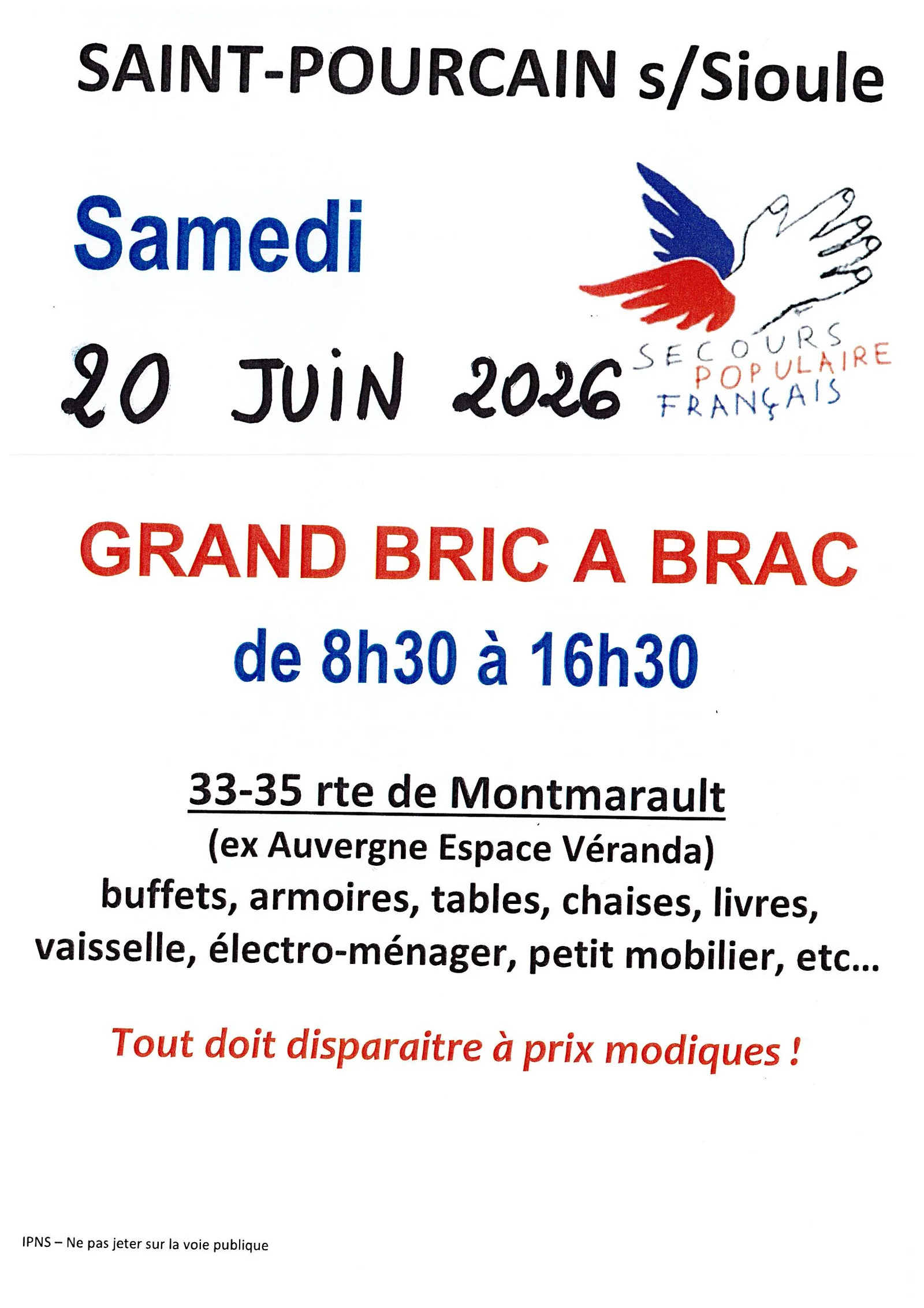 Grand bric à brac du Secours Populaire