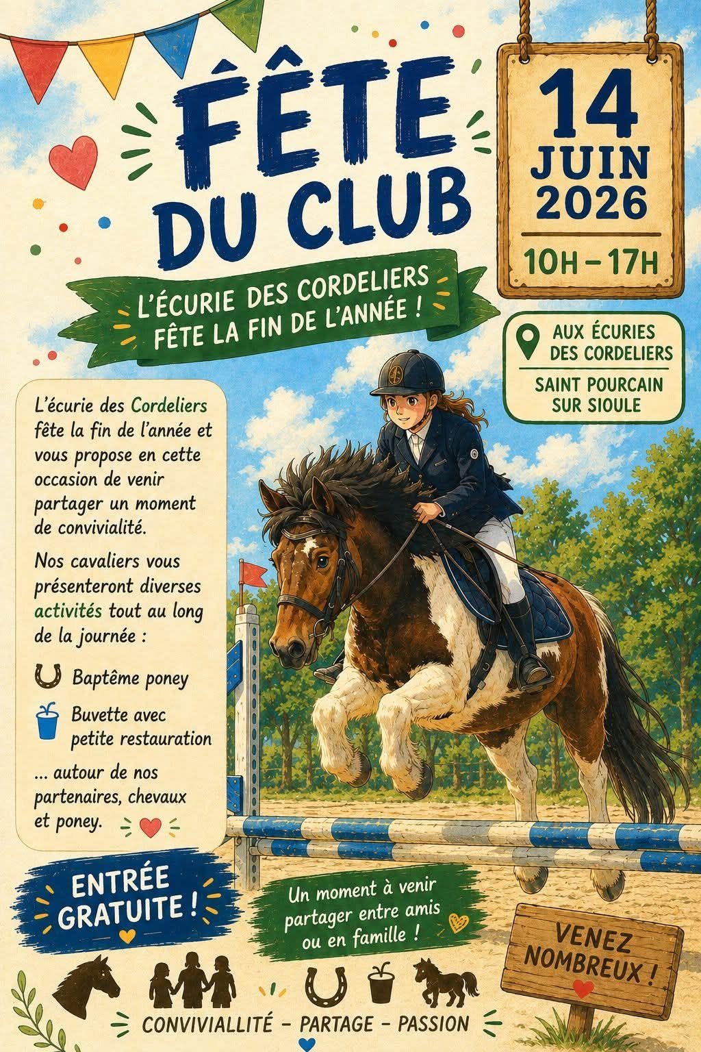 Fête de fin d&rsquo;année de l&rsquo;écurie des Cordeliers