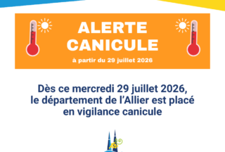 Alerte canicule dans le département de l&rsquo;Allier