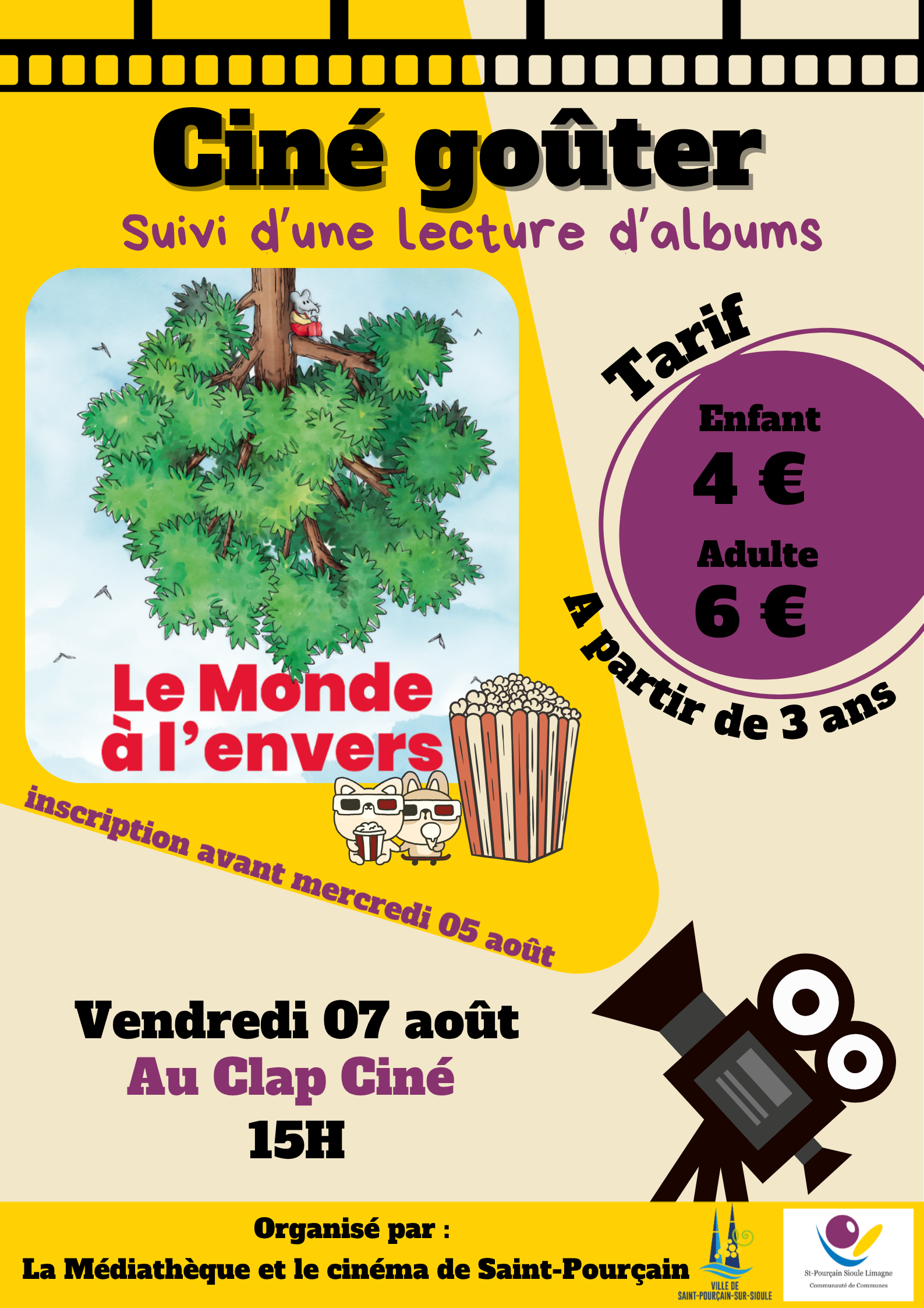 Ciné goûter de la Médiathèque « Le Monde à l&rsquo;envers »